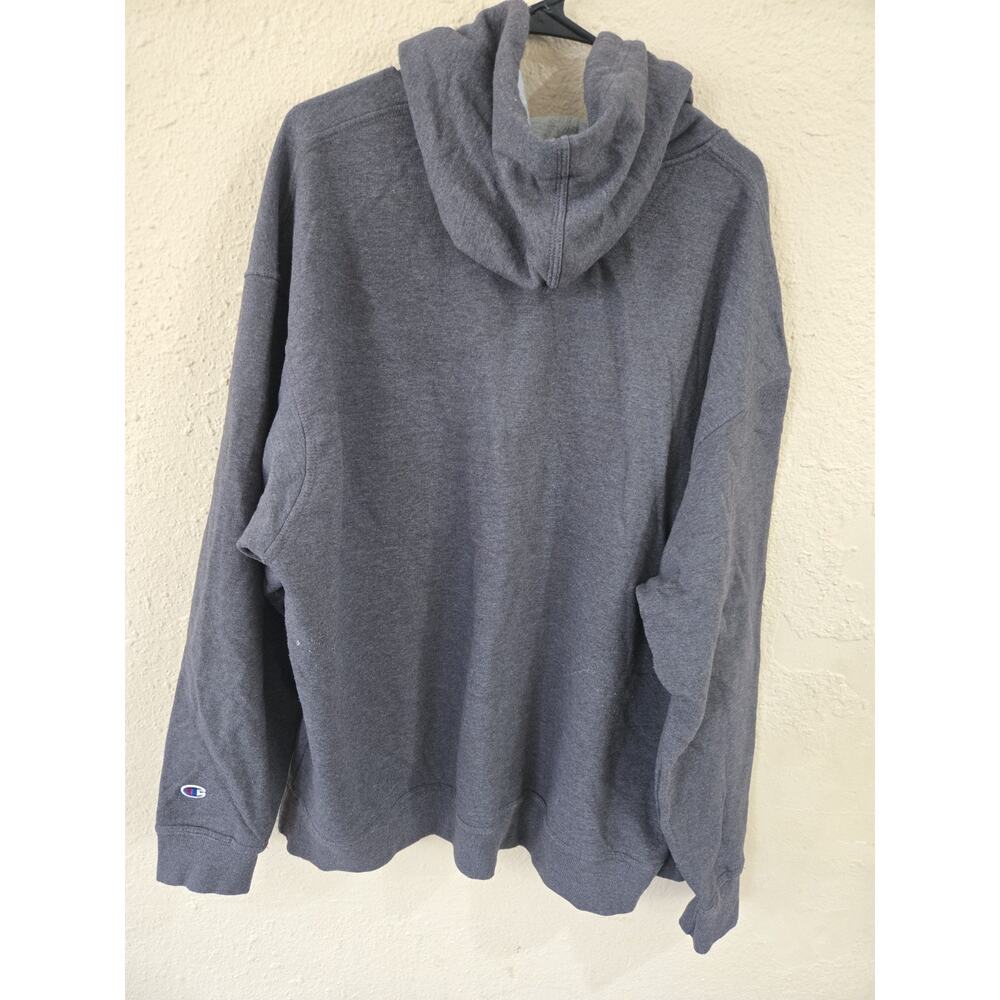Vintage Champion Full Zip Hoodie, Fleece Lined, Grey, Size 2X - Picture 2 of 11